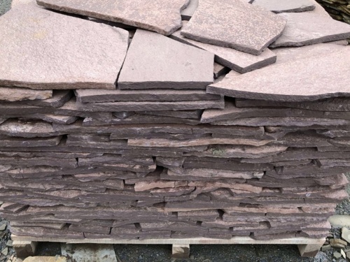 Плитняк лемезит бордовый для облицовки цоколя 20-25 мм  купить в Бердске